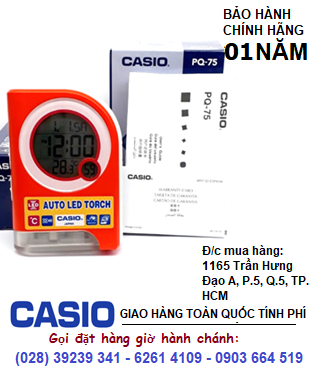 Đồng hồ báo thức Casio PQ-75-4DF chính hãng| CÒN HÀNG 